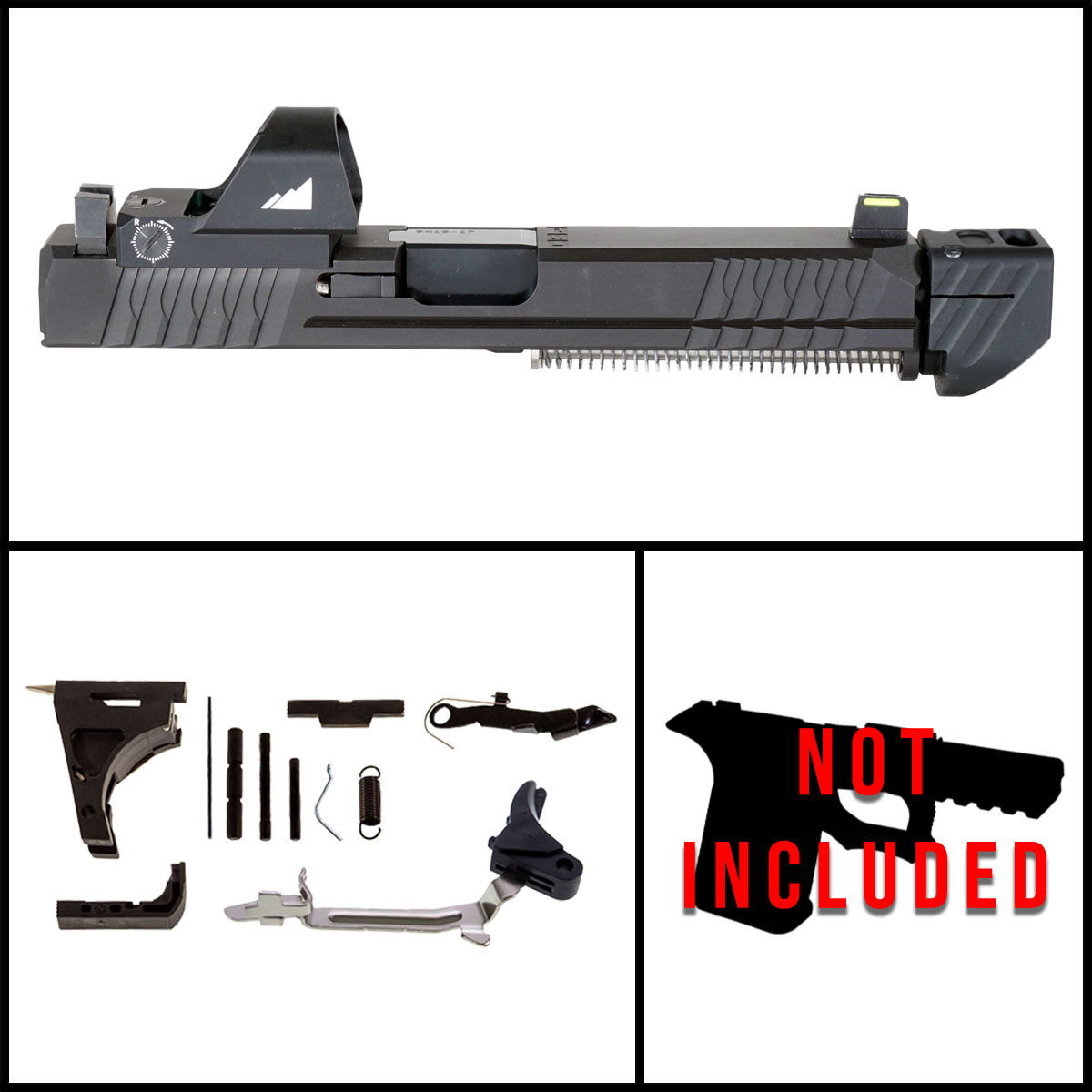 DDS 'Liber-Tea' 9mm Full Pistol Build Kit (Everything Minus Frame) - Glock 17 Gen 1-3 Compatible