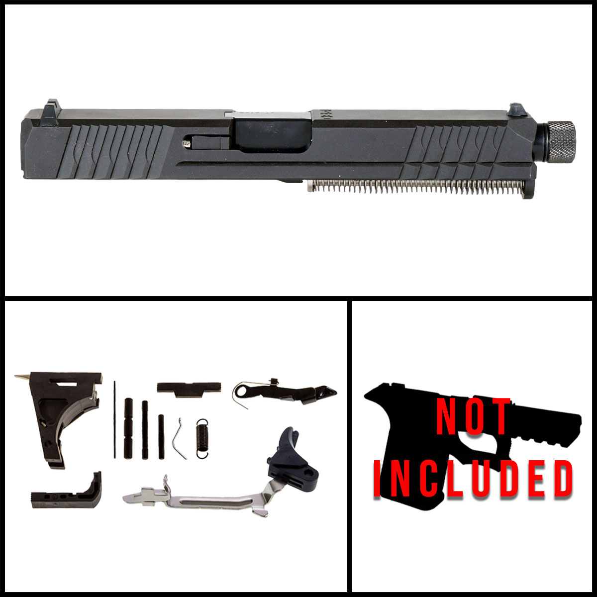 DTT 'Duty to Democracy' 9mm Full Pistol Build Kit (Everything Minus Frame)  - Glock 17 Gen 1-3 Compatible