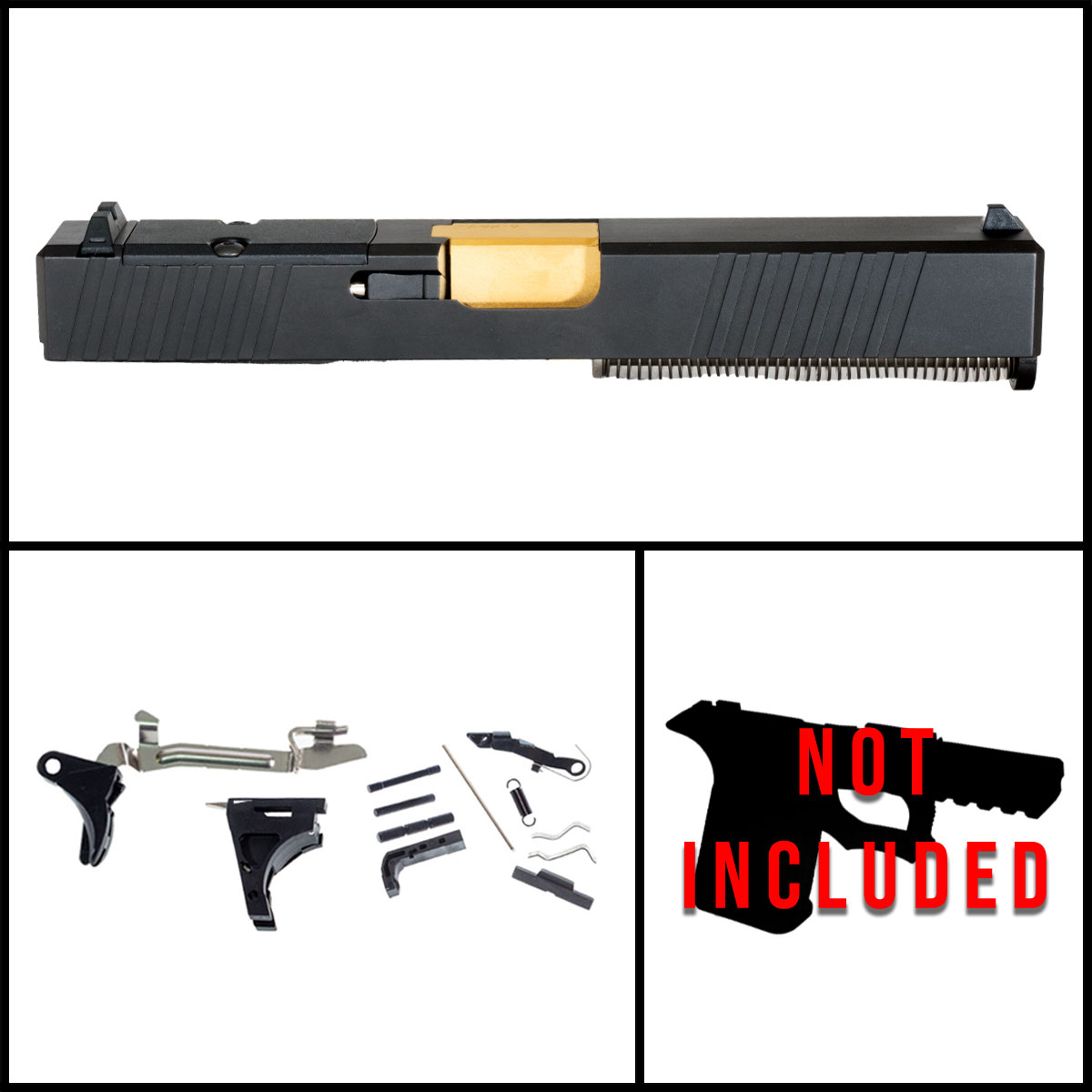 DTT Back to Basics Glock G17 Compatible Full Pistol Build Kit (Everything Minus Frame)