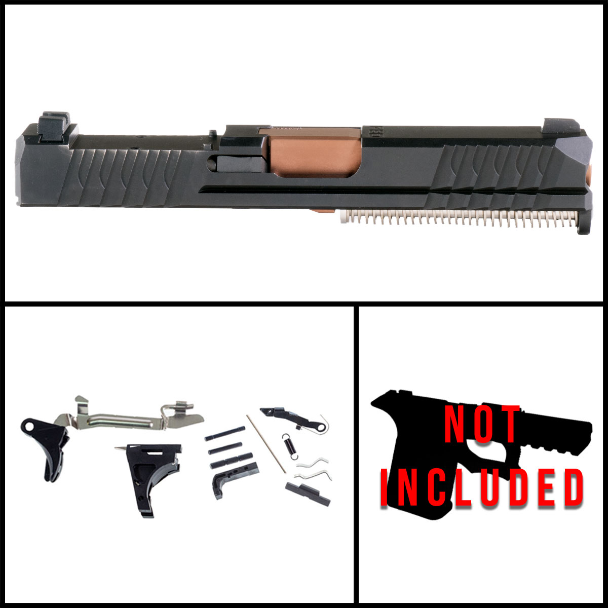 DD 'Velareon' 9mm Full Pistol Build Kit (Everything Minus Frame) - Glock 19 Gen 1-3 Compatible