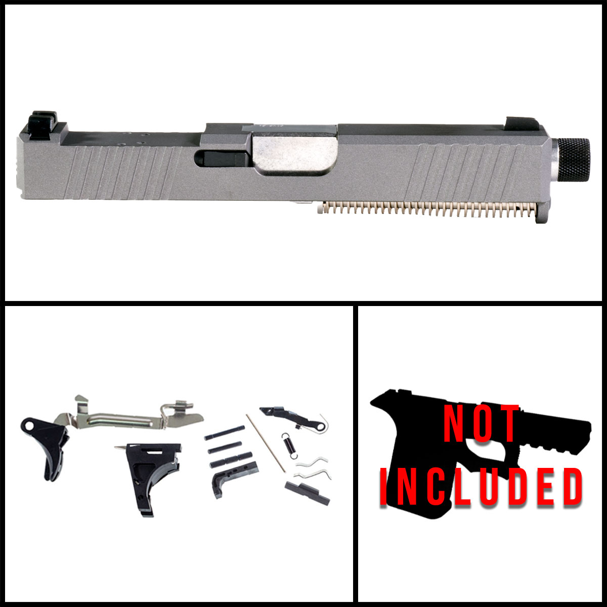 DD 'Azurean' 9mm Full Pistol Build Kit (Everything Minus Frame) - Glock 19 Gen 1-3 Compatible