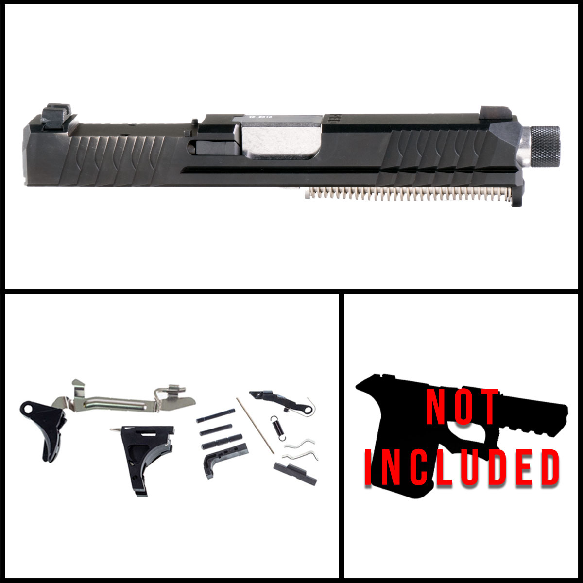 DD 'Harmony Helix' 9mm Full Pistol Build Kit (Everything Minus Frame) - Glock 19 Gen 1-3 Compatible