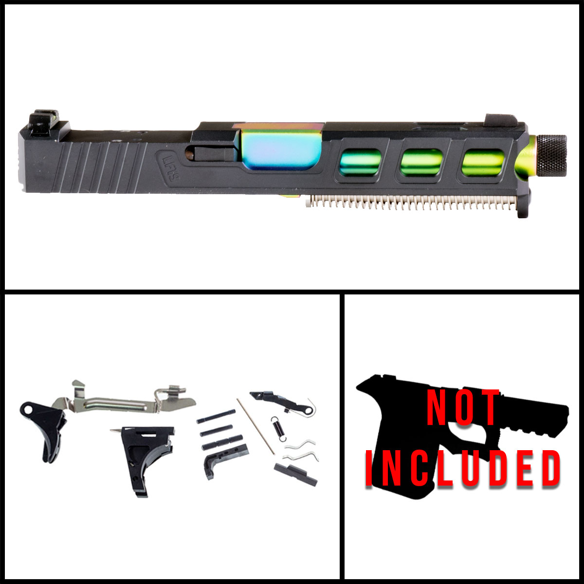 DD 'Rune Runner' 9mm Full Pistol Build Kit (Everything Minus Frame) - Glock 19 Gen 1-3 Compatible