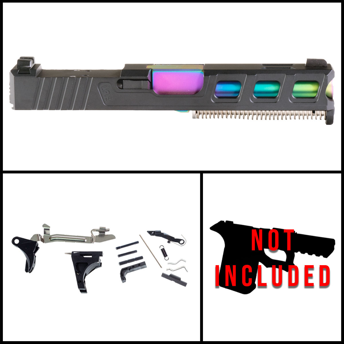 DD 'Thunderveil' 9mm Full Pistol Build Kit (Everything Minus Frame) - Glock 19 Gen 1-3 Compatible