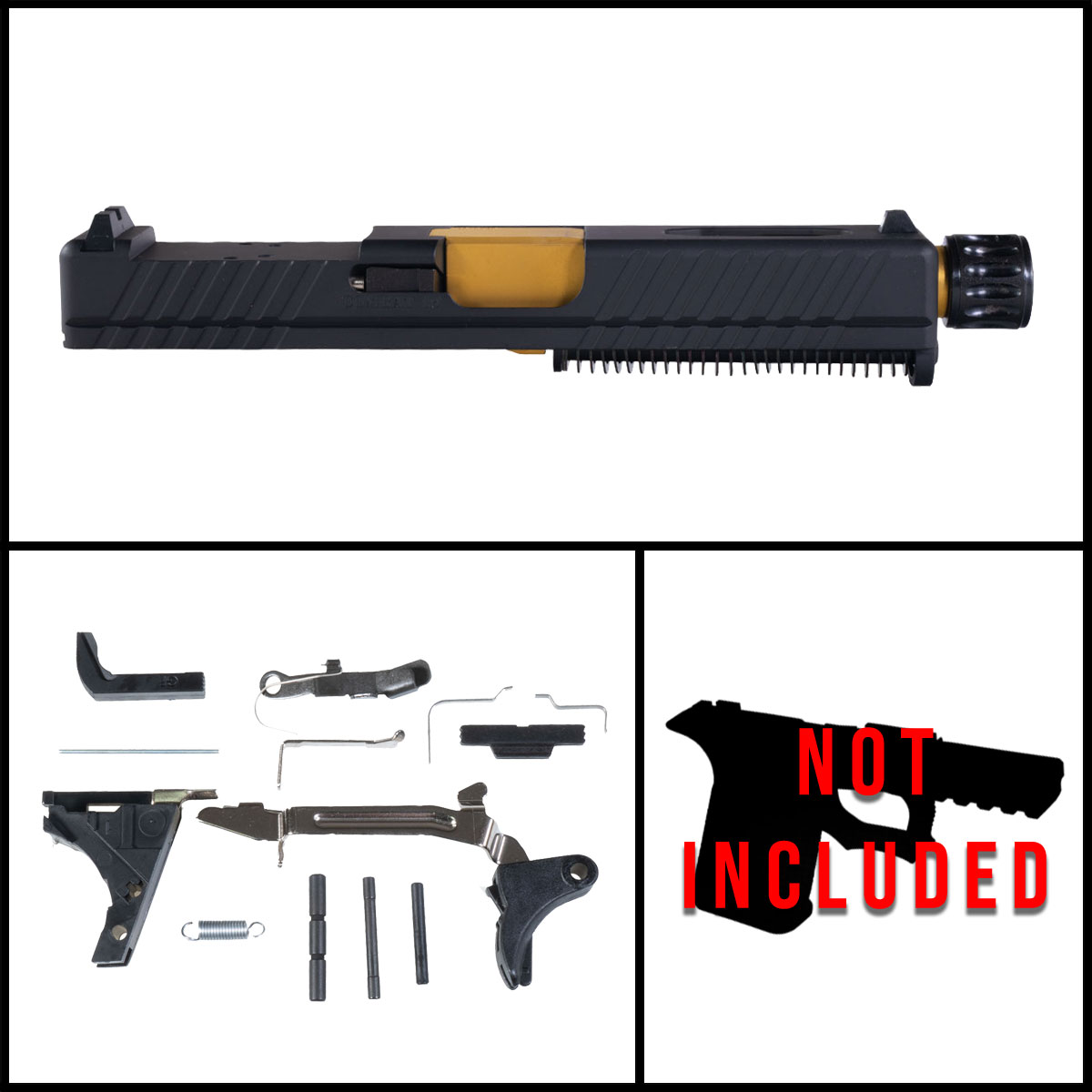 MMC 'Essor' 9mm Full Pistol Build Kit (Everything Minus Frame) - Glock 19 Gen 1-3 Compatible