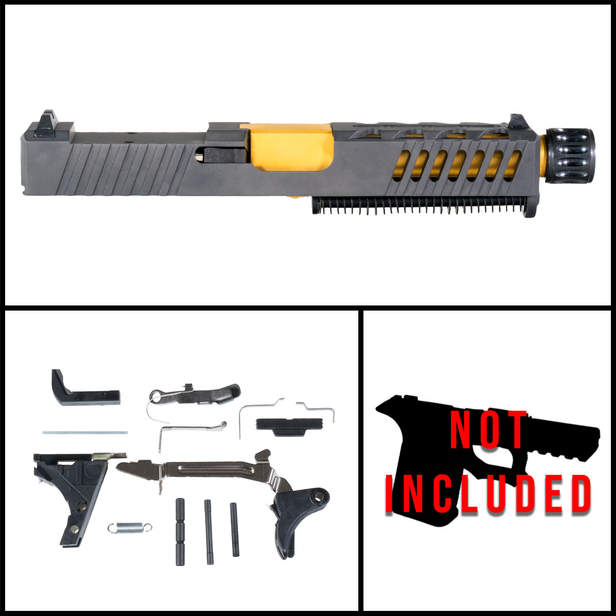 DDS 'Aufschwung' 9mm Full Pistol Build Kit (Everything Minus Frame) - Glock 19 Gen 1-3 Compatible