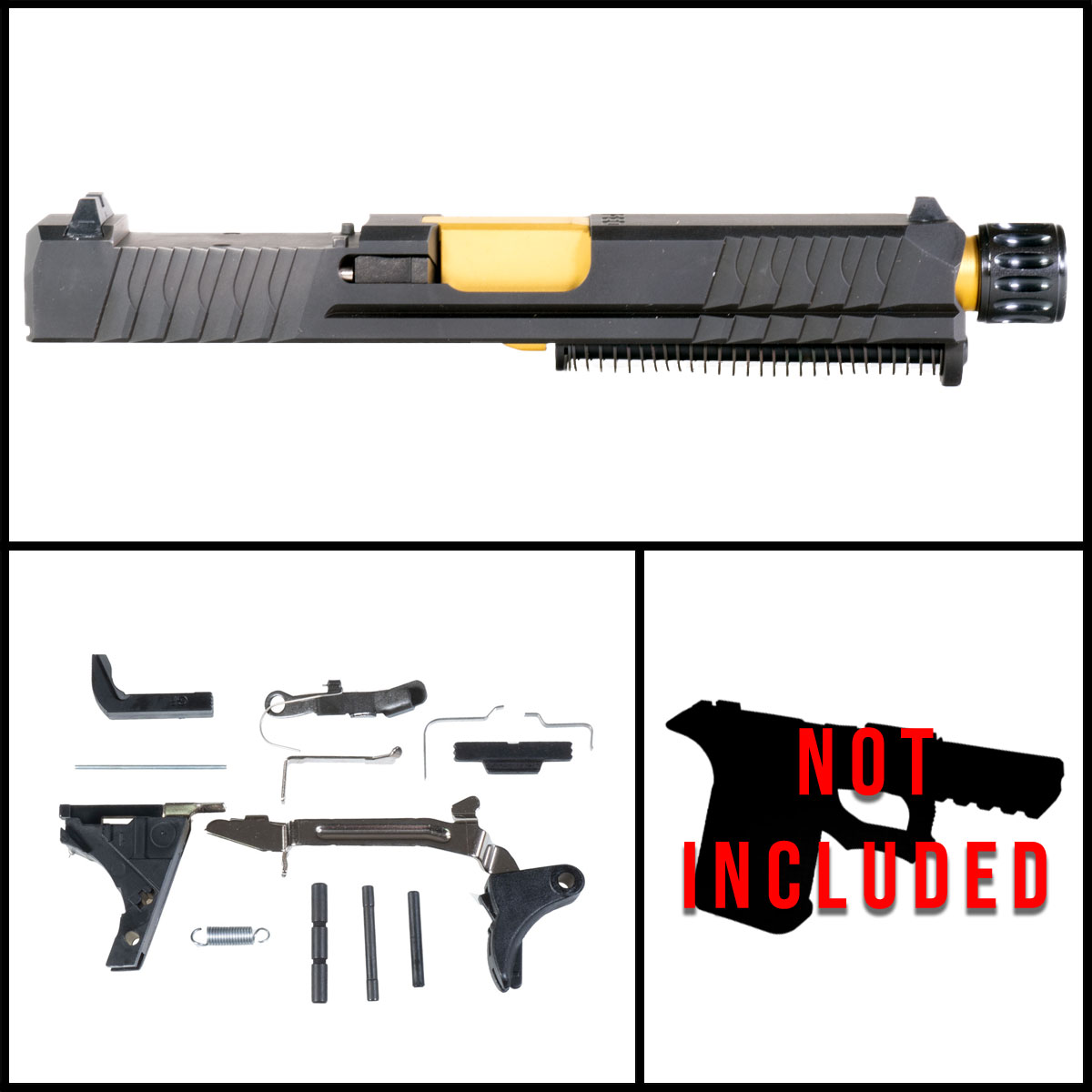 DDS 'Esplosione' 9mm Full Pistol Build Kit (Everything Minus Frame) - Glock 19 Gen 1-3 Compatible