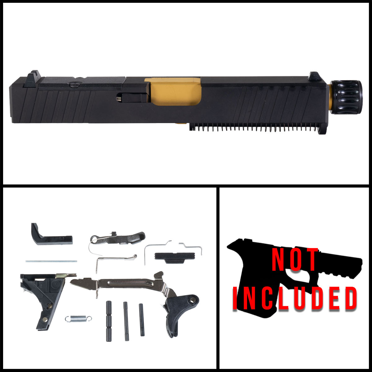 DTT 'Bloei' 9mm Full Pistol Build Kit (Everything Minus Frame) - Glock 19 Gen 1-3 Compatible