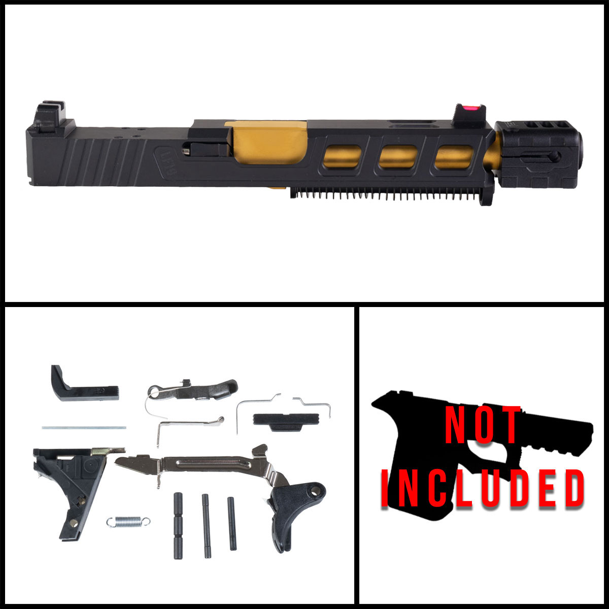 DD 'Bumu w/ Sylvan Arms Compensator' 9mm Full Pistol Build Kit (Everything Minus Frame) - Glock 19 Gen 1-3 Compatible