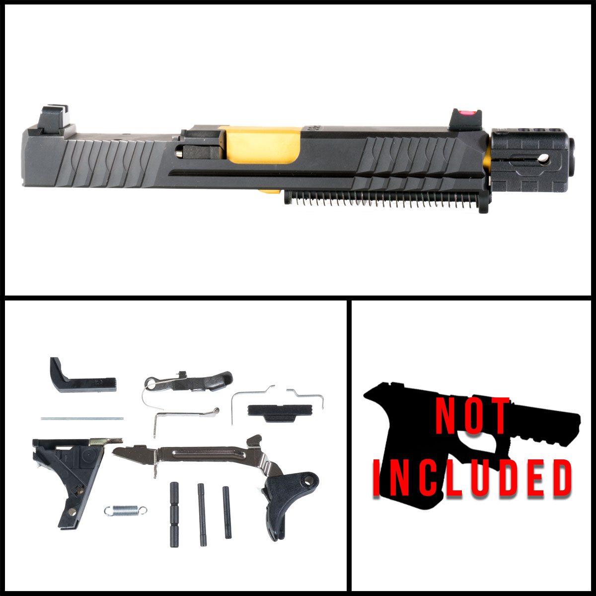 DDS 'Patlama w/ Sylvan Arms Compensator' 9mm Full Pistol Build Kit (Everything Minus Frame) - Glock 19 Gen 1-3 Compatible