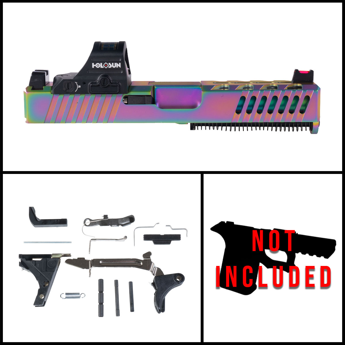 DTT 'ArcLight w/ HS507C-X2' 9mm Full Pistol Build Kits (Everything Minus Frame) - Glock 19 Gen 1-2 Compatible