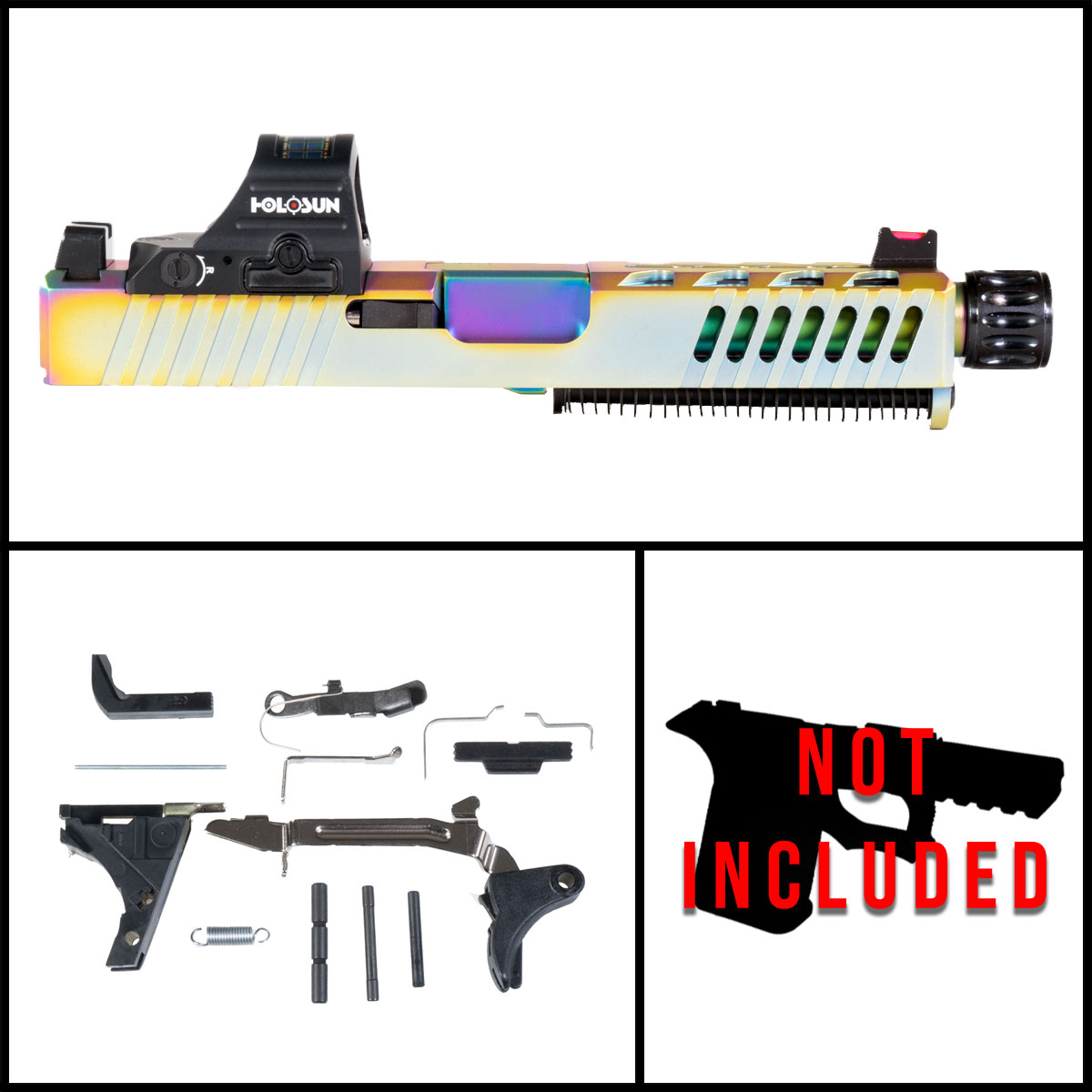 OTD 'Spectrum w/ HS507C-X2' 9mm Full Pistol Build Kits (Everything Minus Frame) - Glock 19 Gen 1-2 Compatible