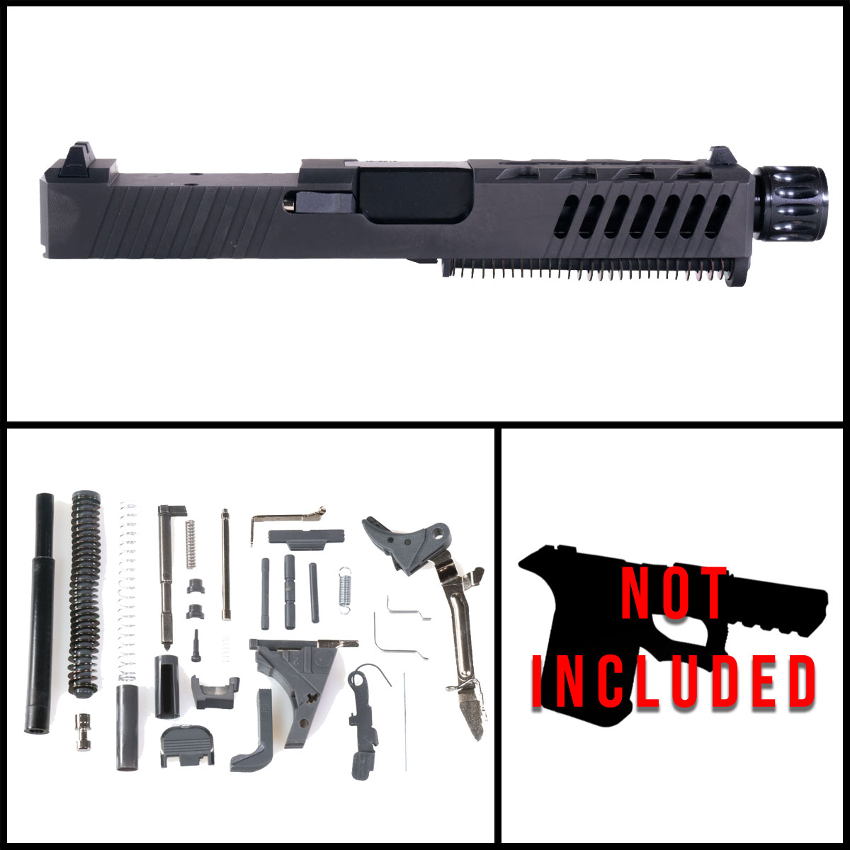 DDS 'Cumulus' 9mm Full Pistol Build Kit (Everything Minus Frame) - Glock 19 Gen 1-3 Compatible