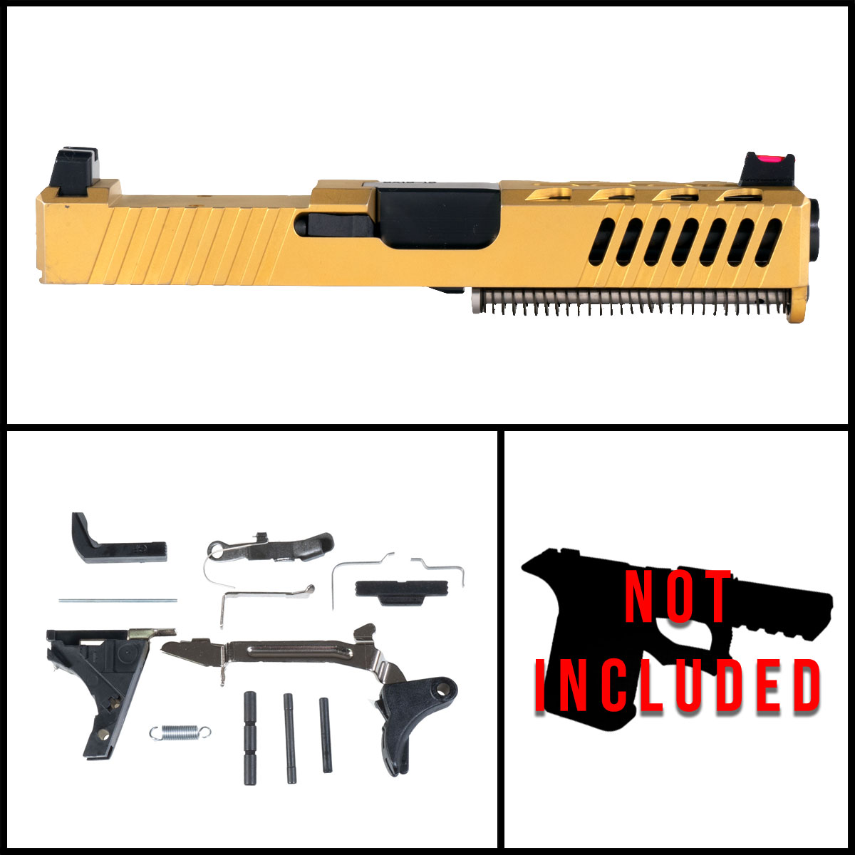 DDS 'Element 79' 9mm Full Pistol Build Kit (Everything Minus Frame) - Glock 19 Compatible