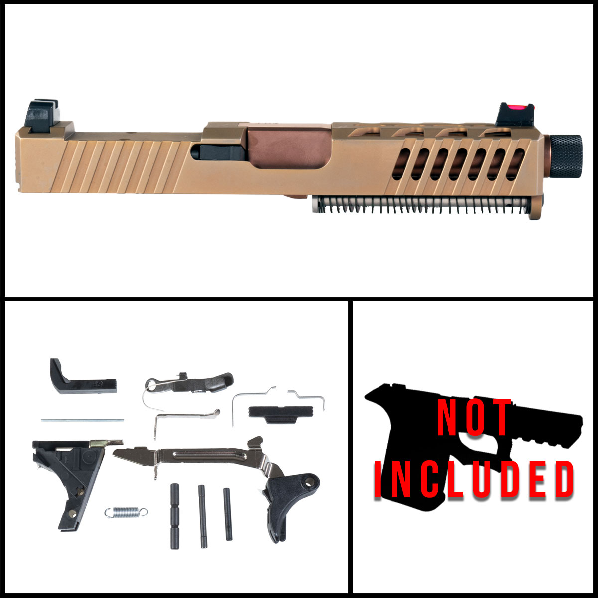 DTT 'Cyprium' 9mm Full Pistol Build Kit (Everything Minus Frame) - Glock 19 Compatible