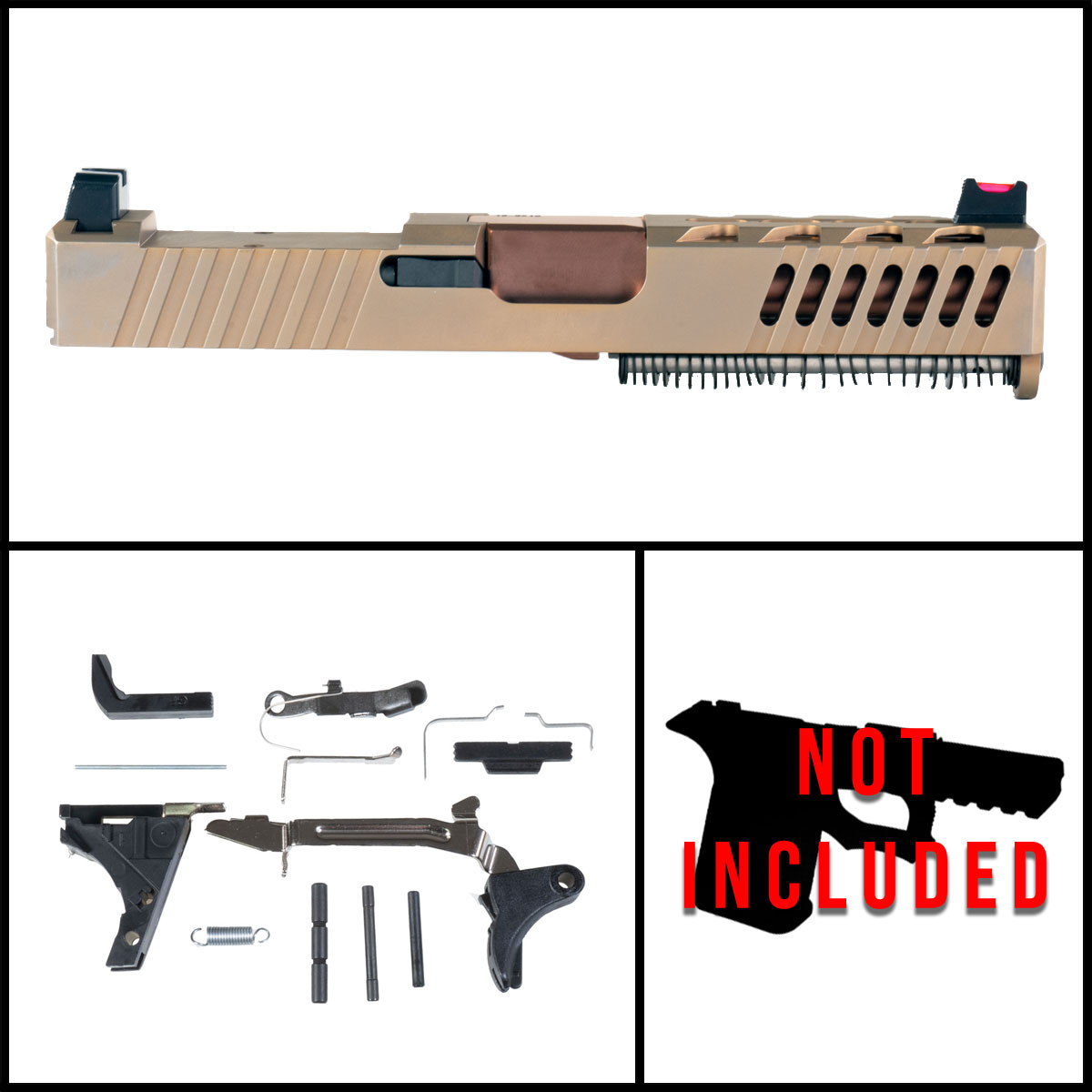 MMC 'CU-63' 9mm Full Pistol Build Kit (Everything Minus Frame) - Glock 19 Compatible