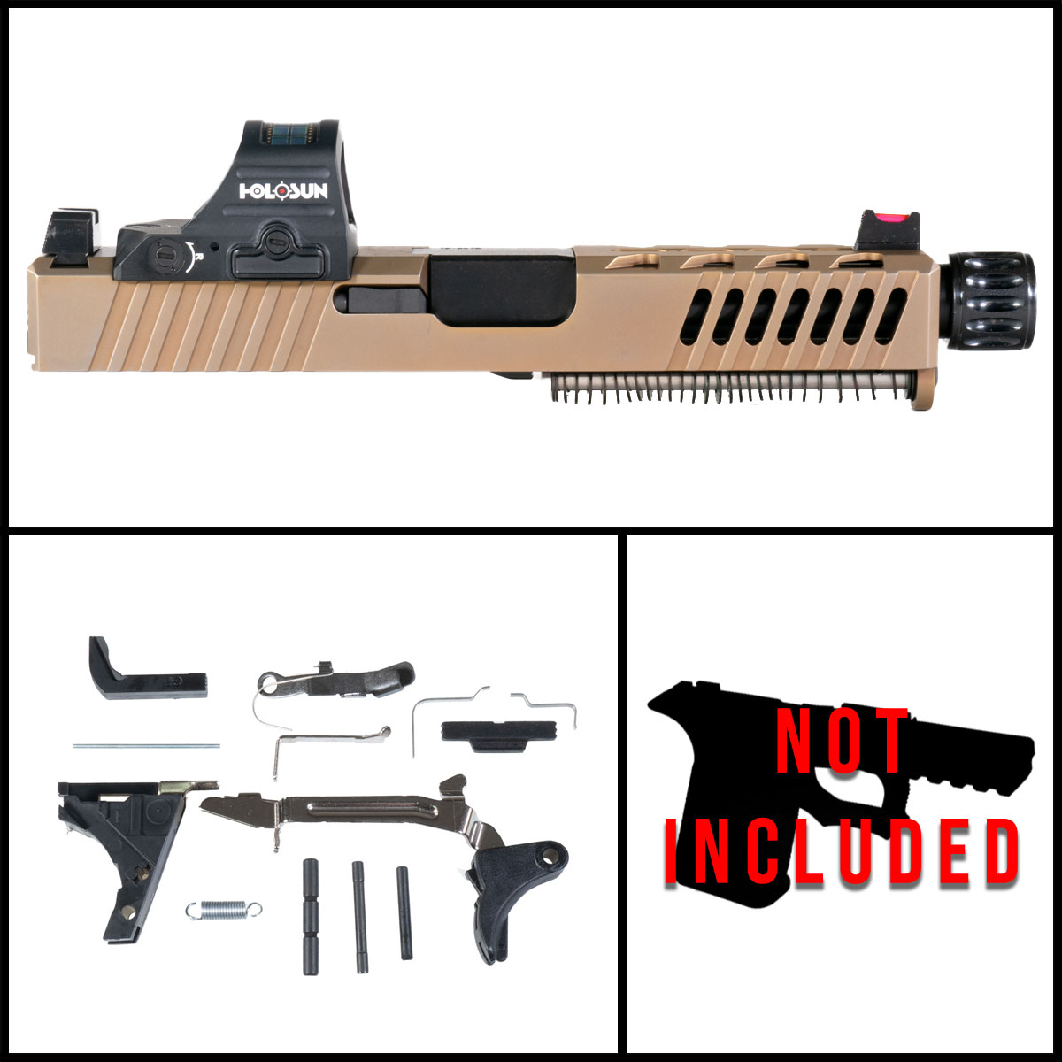 DD 'Oxide' 9mm Full Pistol Build Kit (Everything Minus Frame) - Glock 19 Compatible
