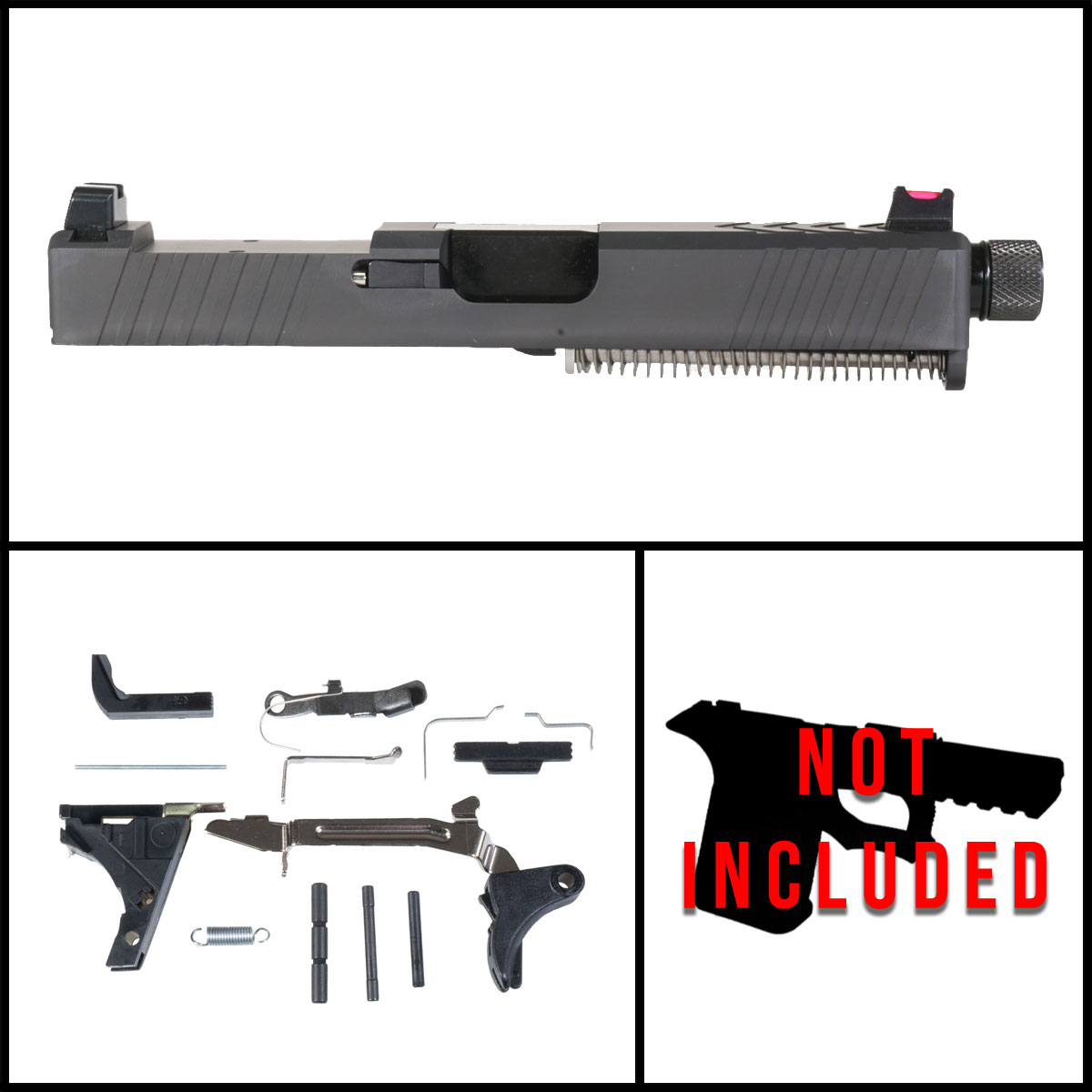 OTD 'Boardwalk' 9mm Full Pistol Build Kits (Everything Minus Frame) - Glock 19 Gen 1-3 Compatible