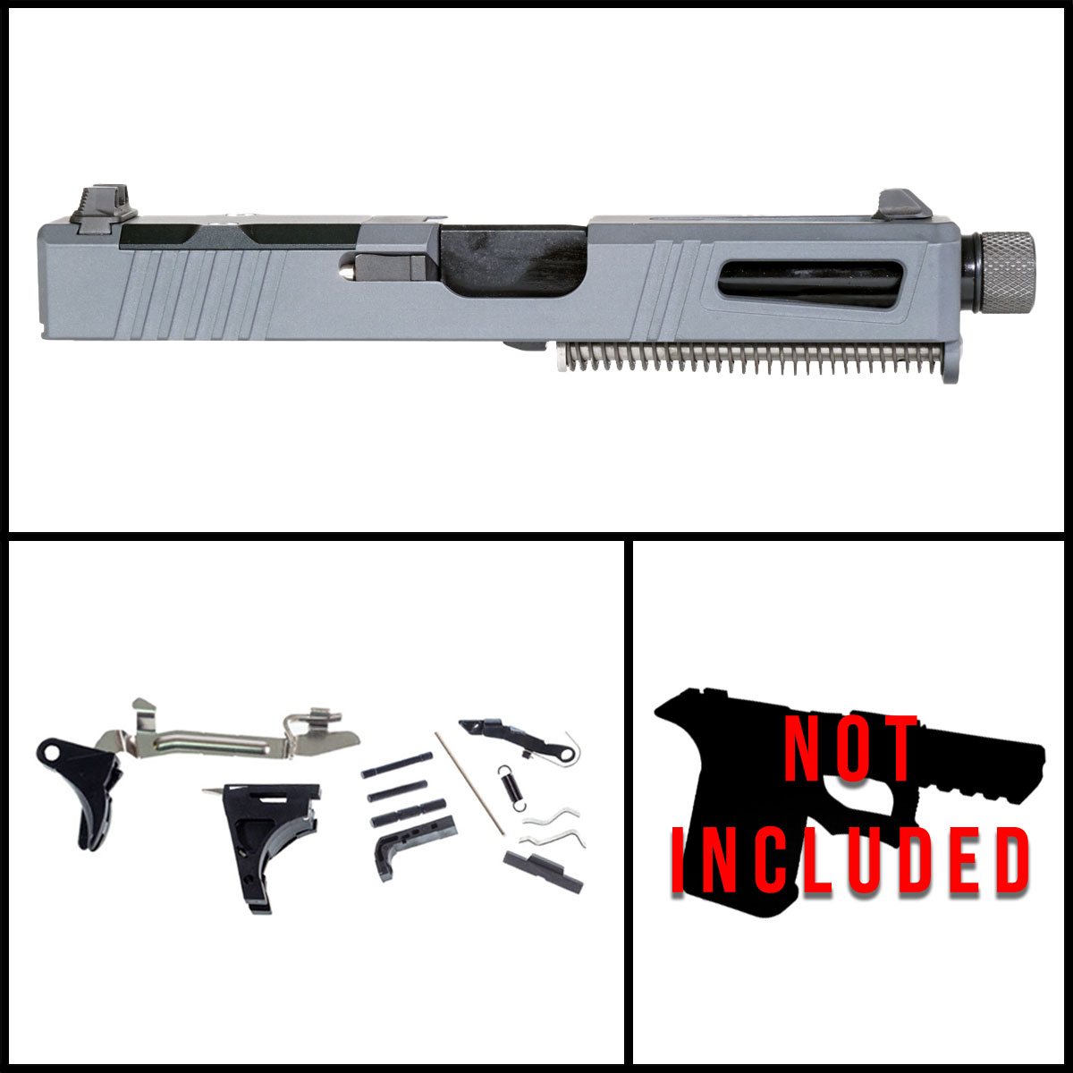 OTD 'Milo V3' 9mm Full Pistol Build Kits (Everything Minus Frame) - Glock 19 Gen 1-3 Compatible