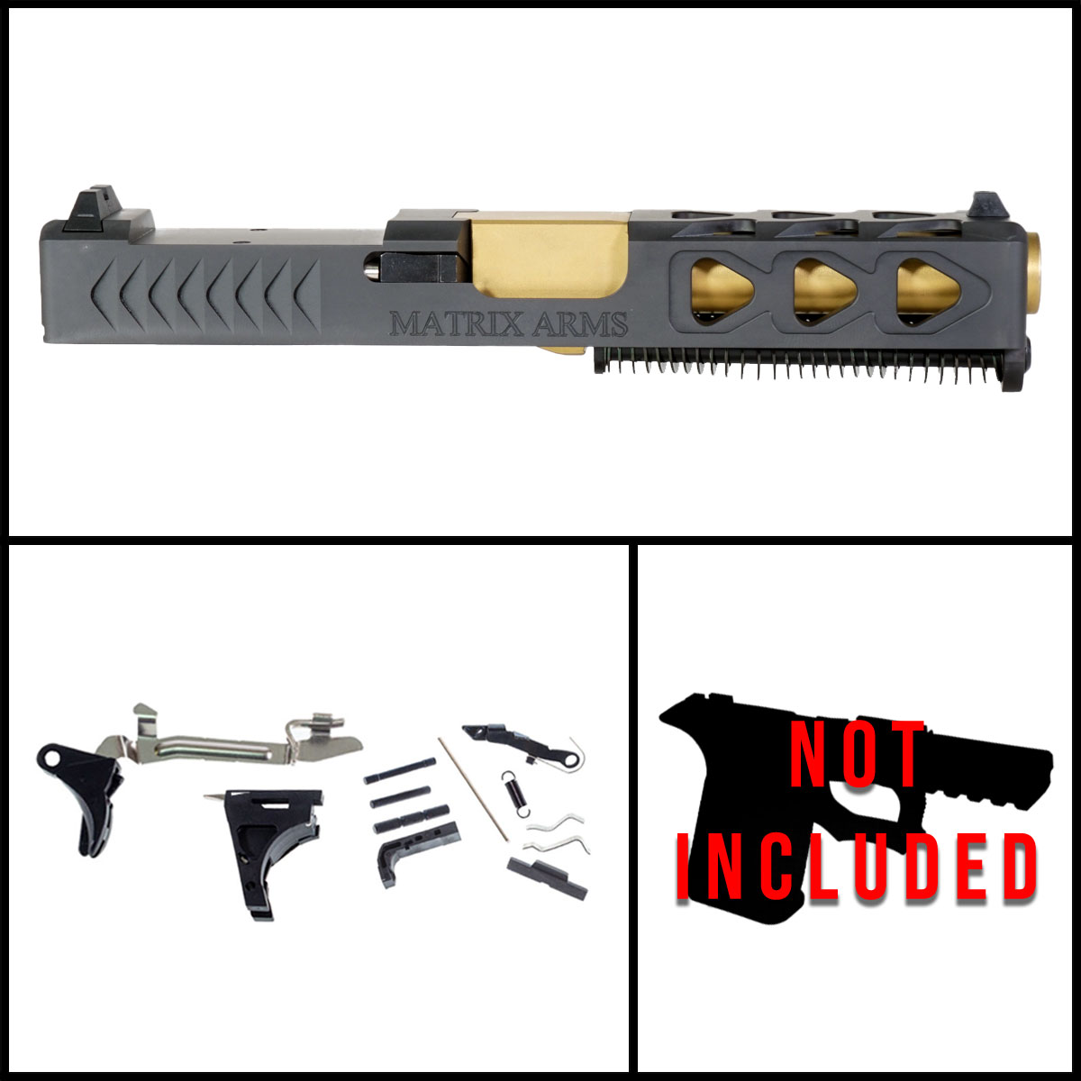 DTT 'The Black Knight' 9mm Full Gun Kit - Glock 19 Gen 1-3 Compatible