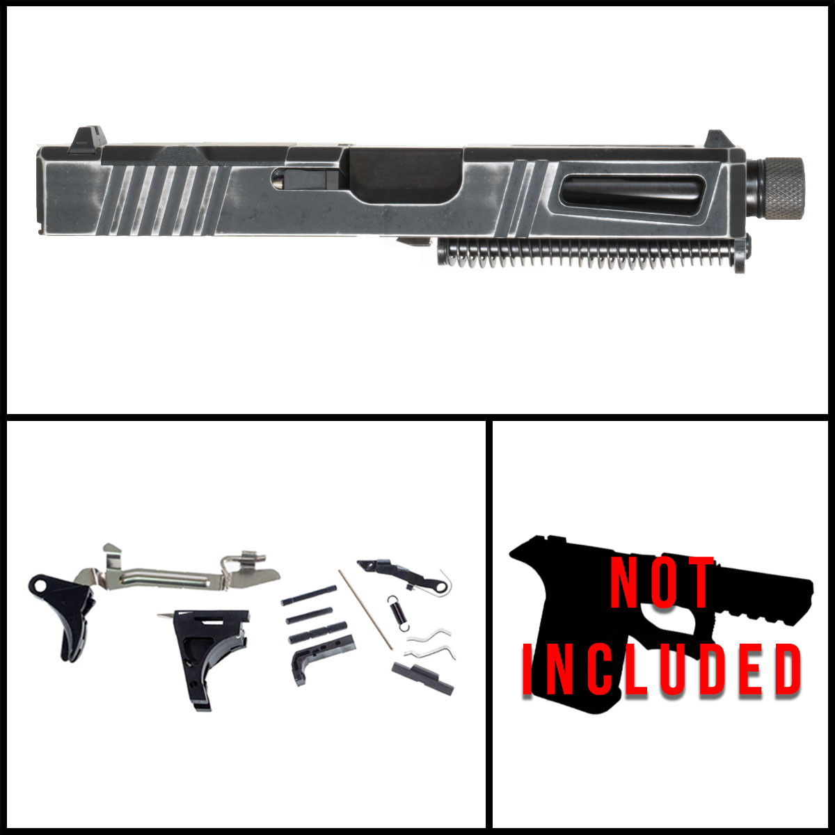 MMC Customs Coyote's Howl Glock 19 Compatible Full Pistol Build Kit (Everything Minus Frame)