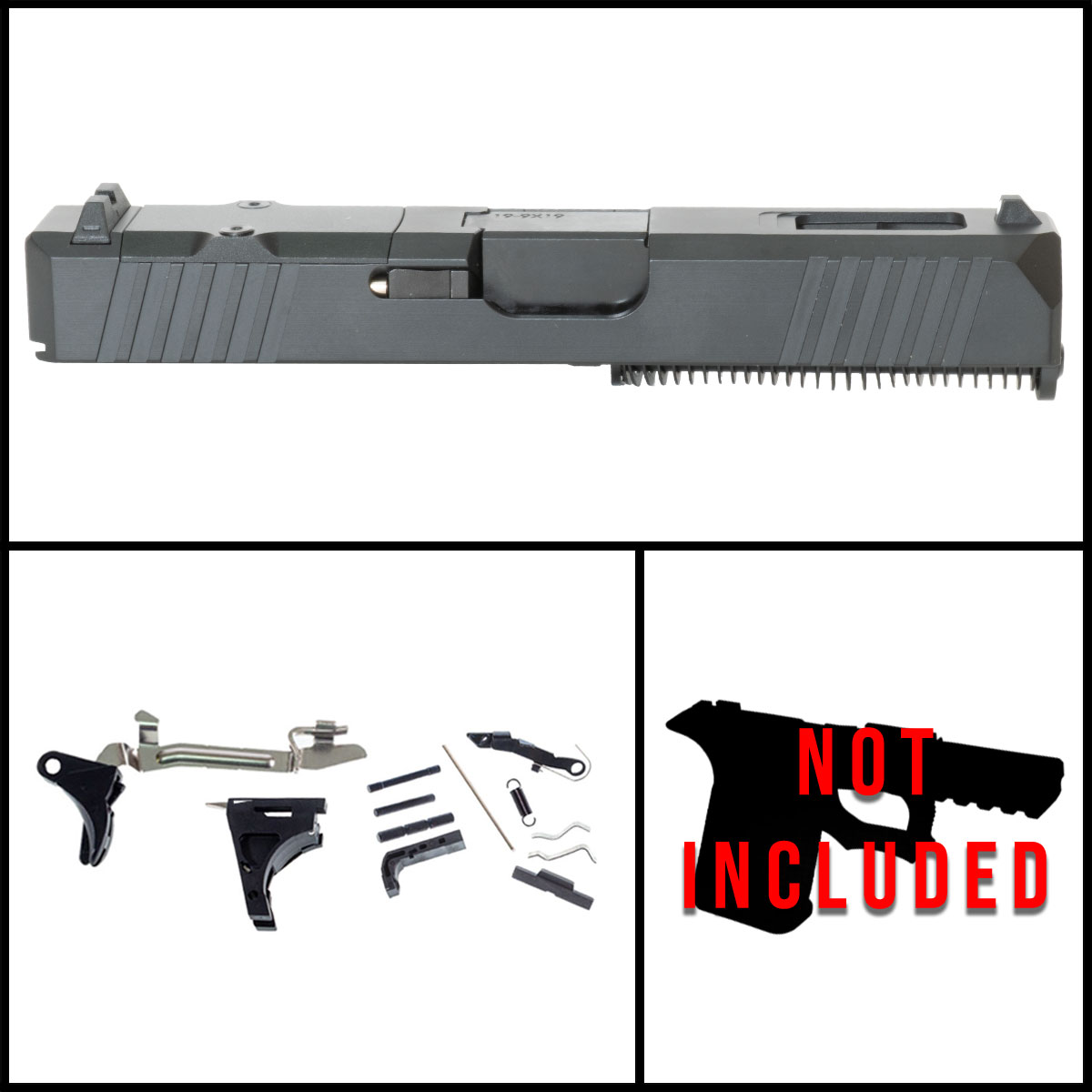Davidson Defense Thousand Steps Glock 19 Compatible Full Pistol Build Kit (Everything Minus Frame)