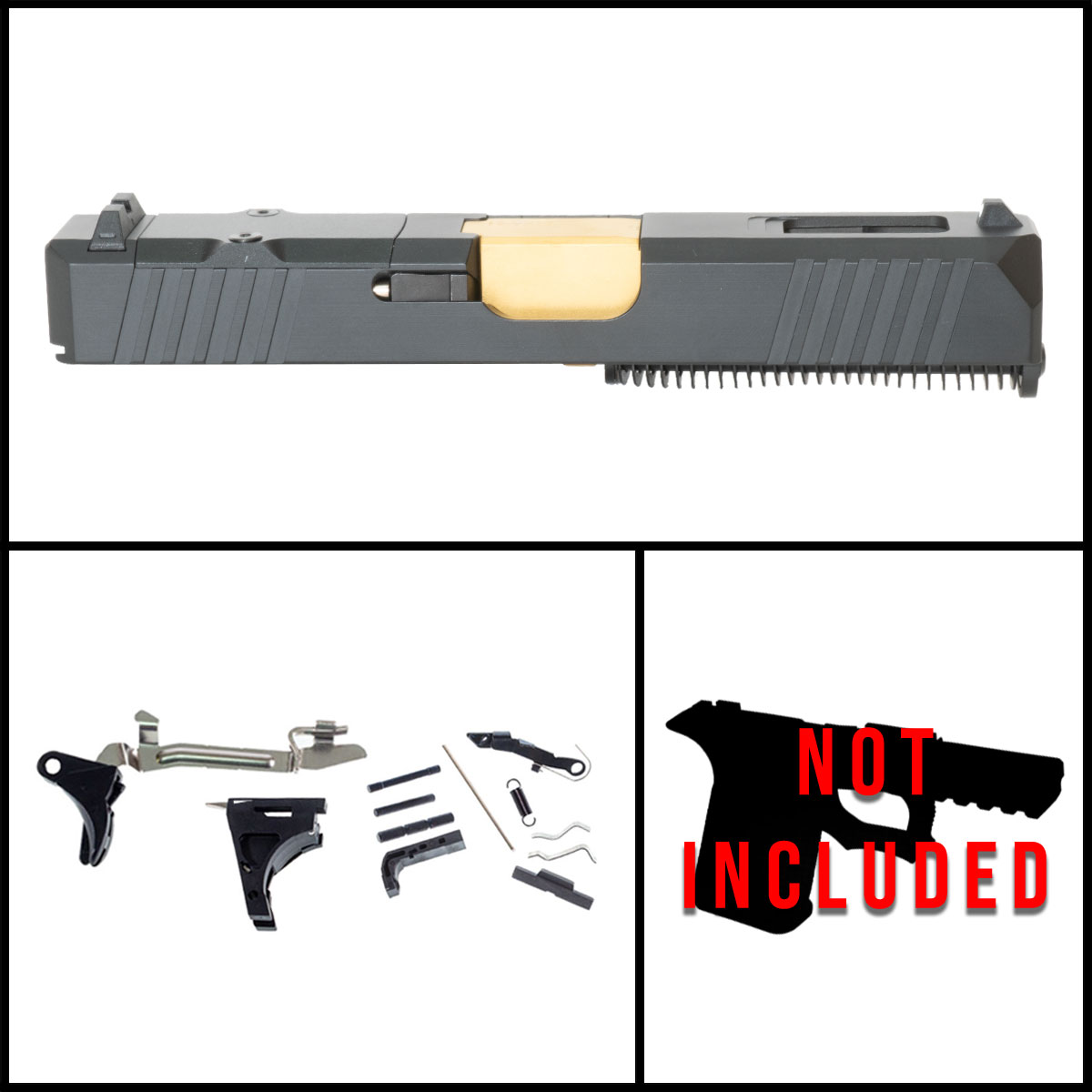 Davidson Defense Mind the Gap Glock 19 Compatible Full Pistol Build Kit (Everything Minus Frame)
