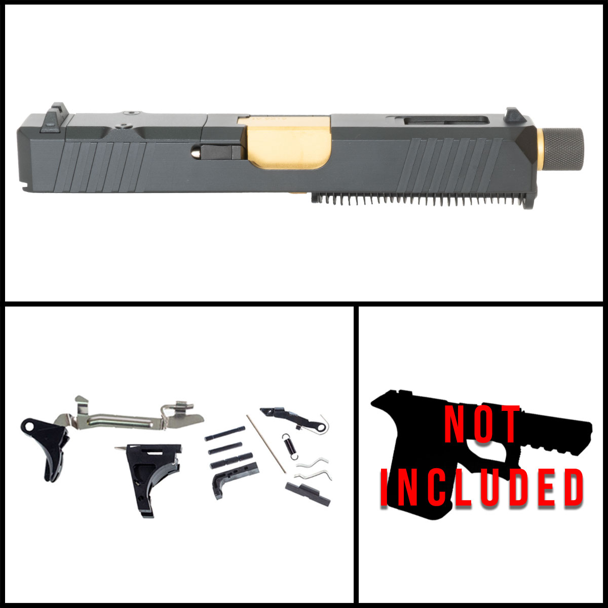 Davidson Defense Mine Cluster Glock 19 Compatible Full Pistol Build Kit (Everything Minus Frame)