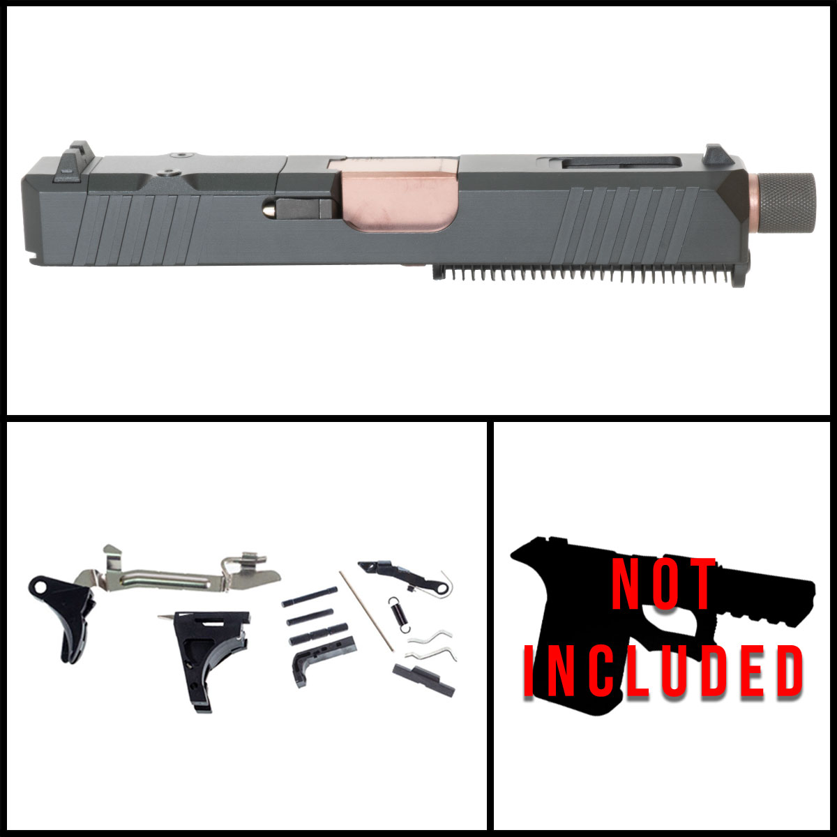 Davidson Defense Last Messenger Glock 19 Compatible Full Pistol Build Kit (Everything Minus Frame)