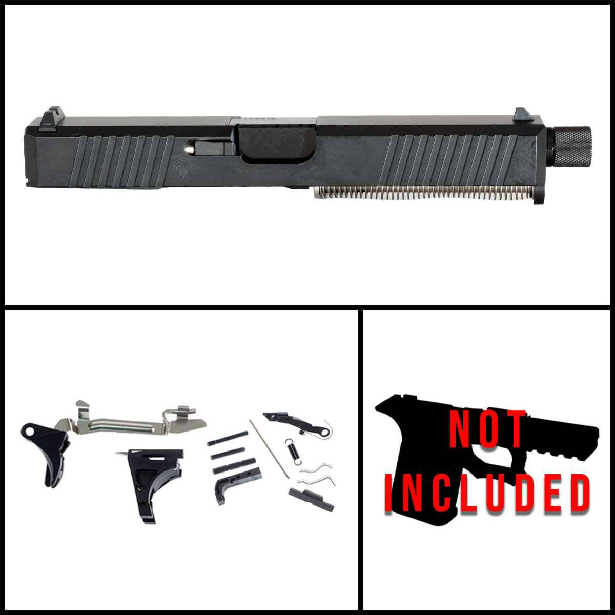 DTT Fated Duel Glock G17 Compatible Full Pistol Build Kit (Everything Minus Frame)