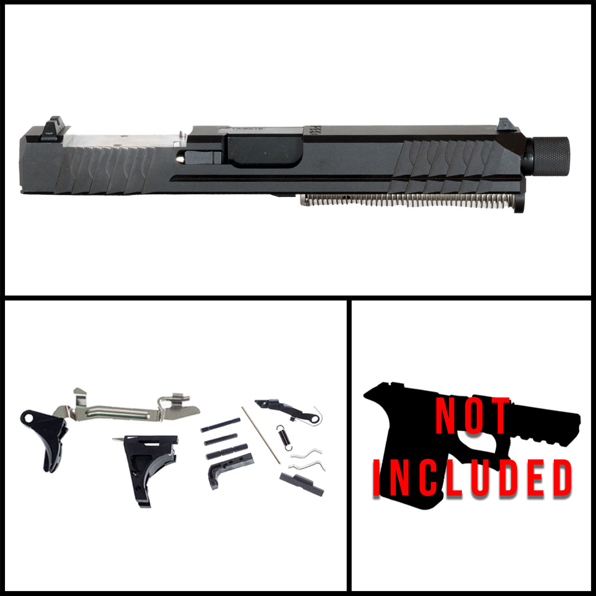 DTT Bump and Run Glock G17 Compatible Full Pistol Build Kit (Everything Minus Frame)