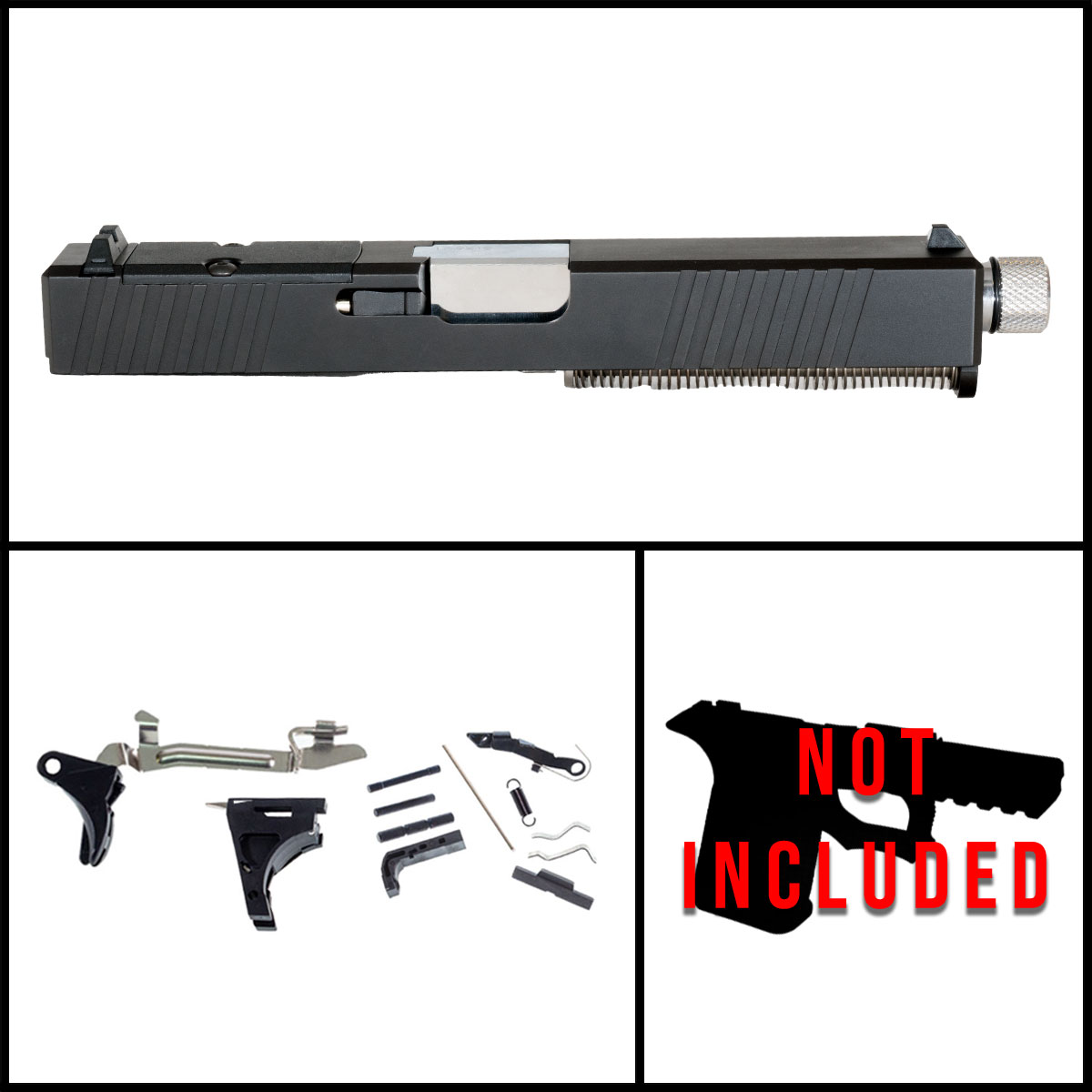 DTT Hook Shot Glock G17 Compatible Full Pistol Build Kit (Everything Minus Frame)