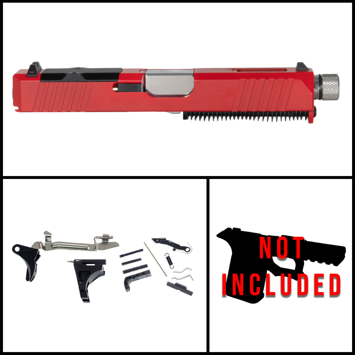 DTT Stiffler MFG Cardinal Edge Glock 19 Compatible Full Pistol Build Kit (Everything Minus Frame)