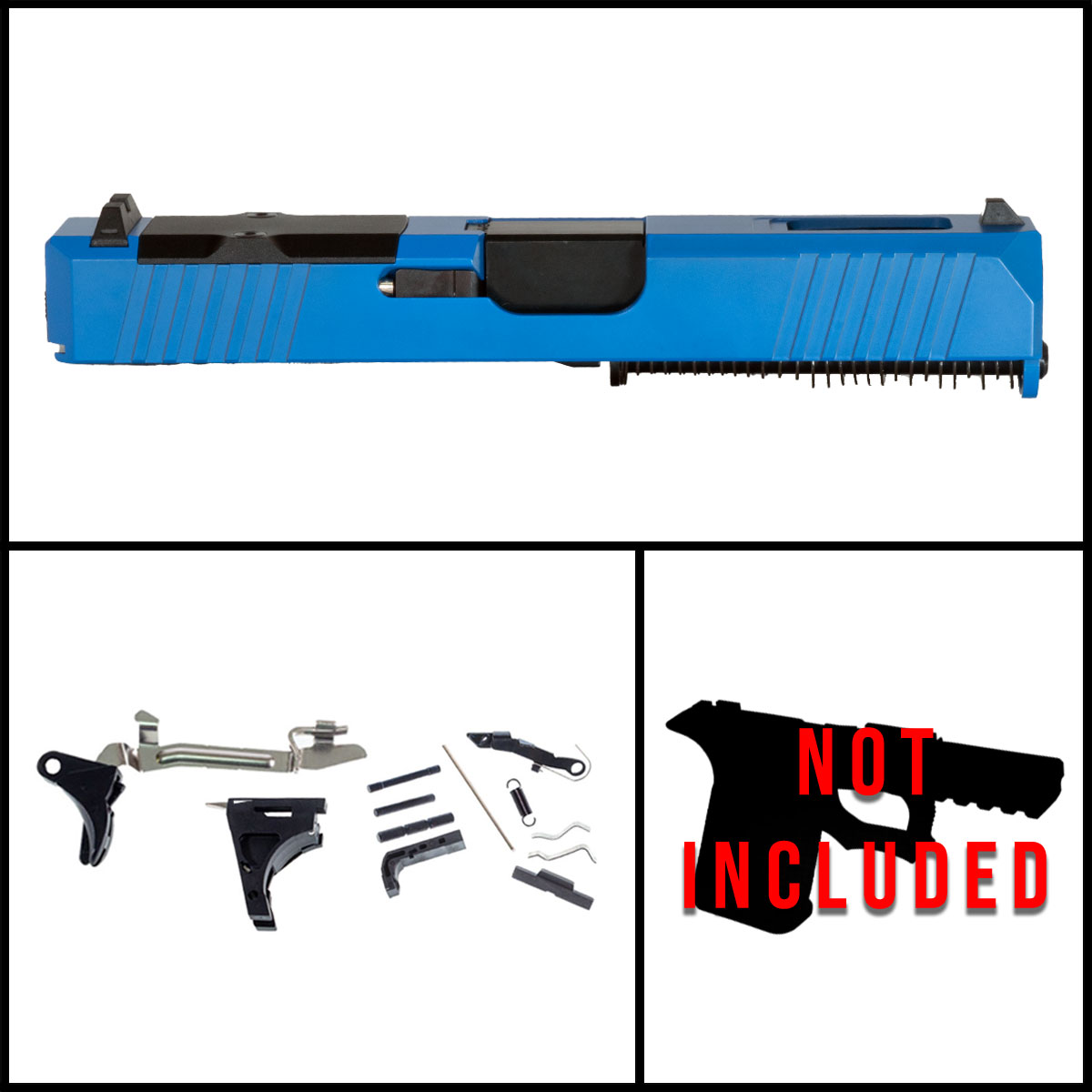 DTT Customs Stiffler MFG Poseidon’s Sidearm Glock 19 Compatible Full Pistol Build Kit (Everything Minus Frame)