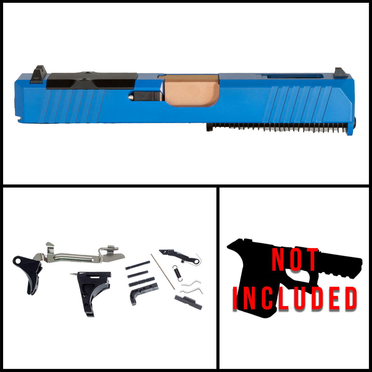 DTT Customs Stiffler MFG Cloud Piercer Glock 19 Compatible Full Pistol Build Kit (Everything Minus Frame)