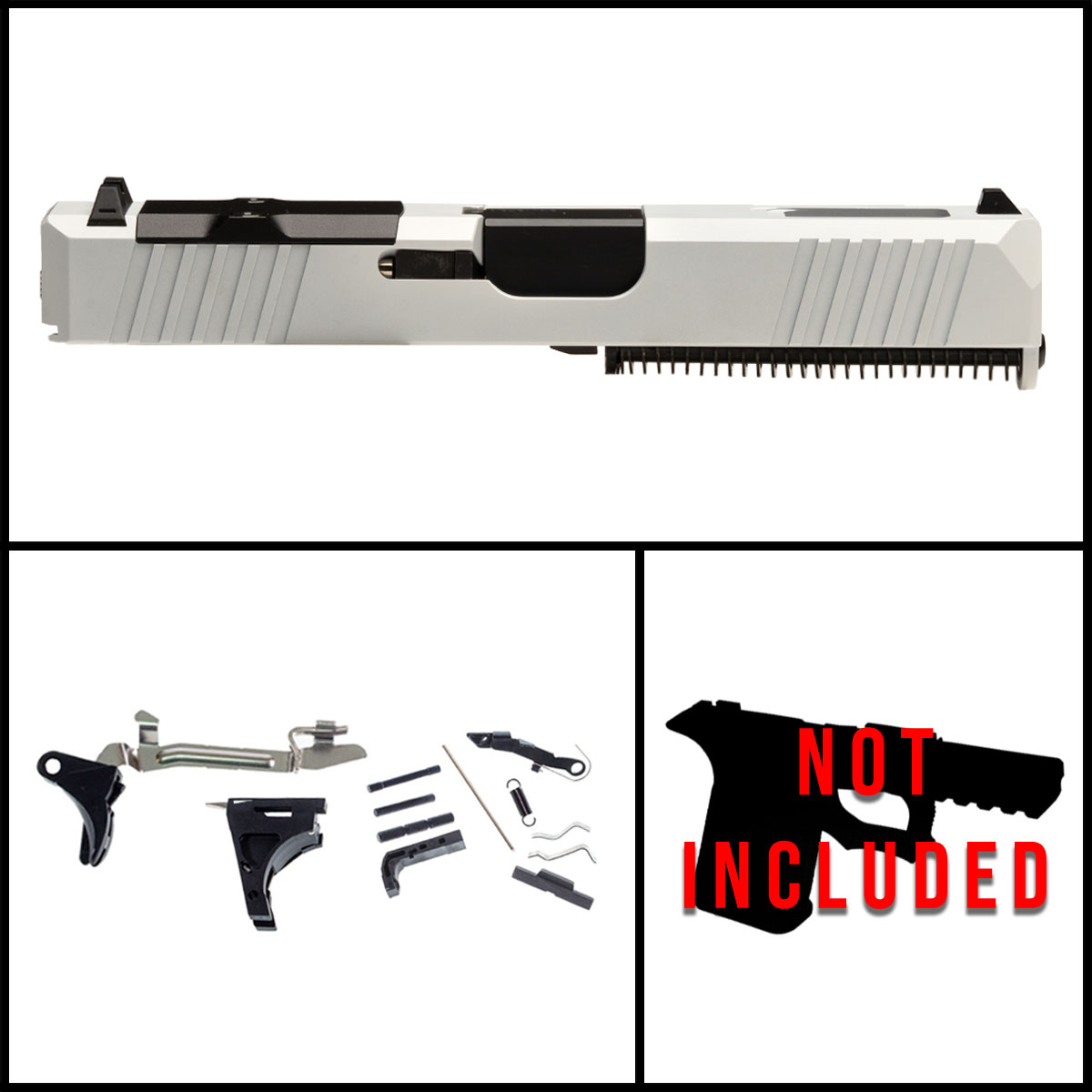 DTT Stiffler MFG Casper’s Cousin Glock 19 Compatible Full Pistol Build Kit (Everything Minus Frame)