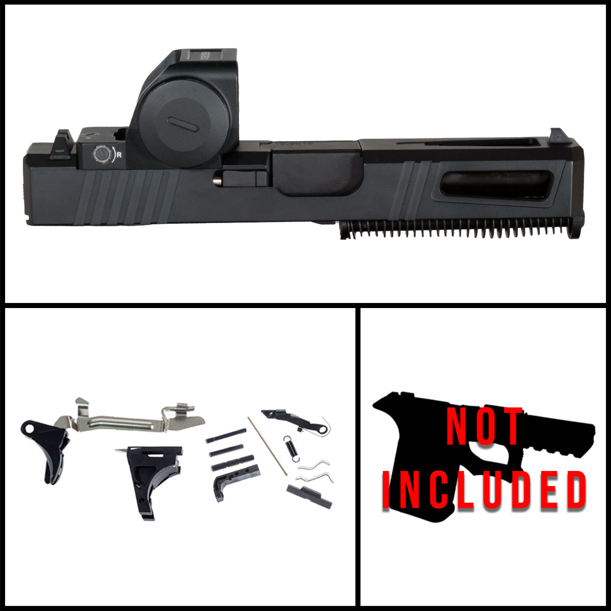 DTT Stiffler MFG Lonely Hill 19 Compatible Full Pistol Build Kit (Everything Minus Frame) Ft. Gideon Optics Granite (RMR Footprint) Competition Single Red Dot