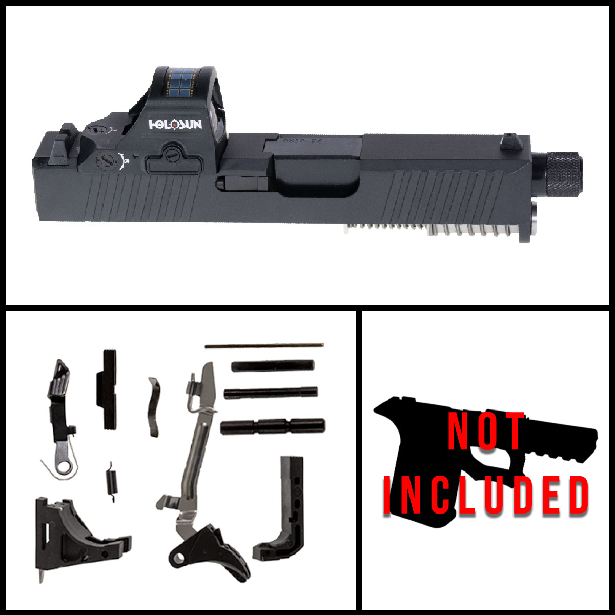 DTT 'OdoSall (Red Dot)' 9mm Full Pistol Build Kits (Everything Minus