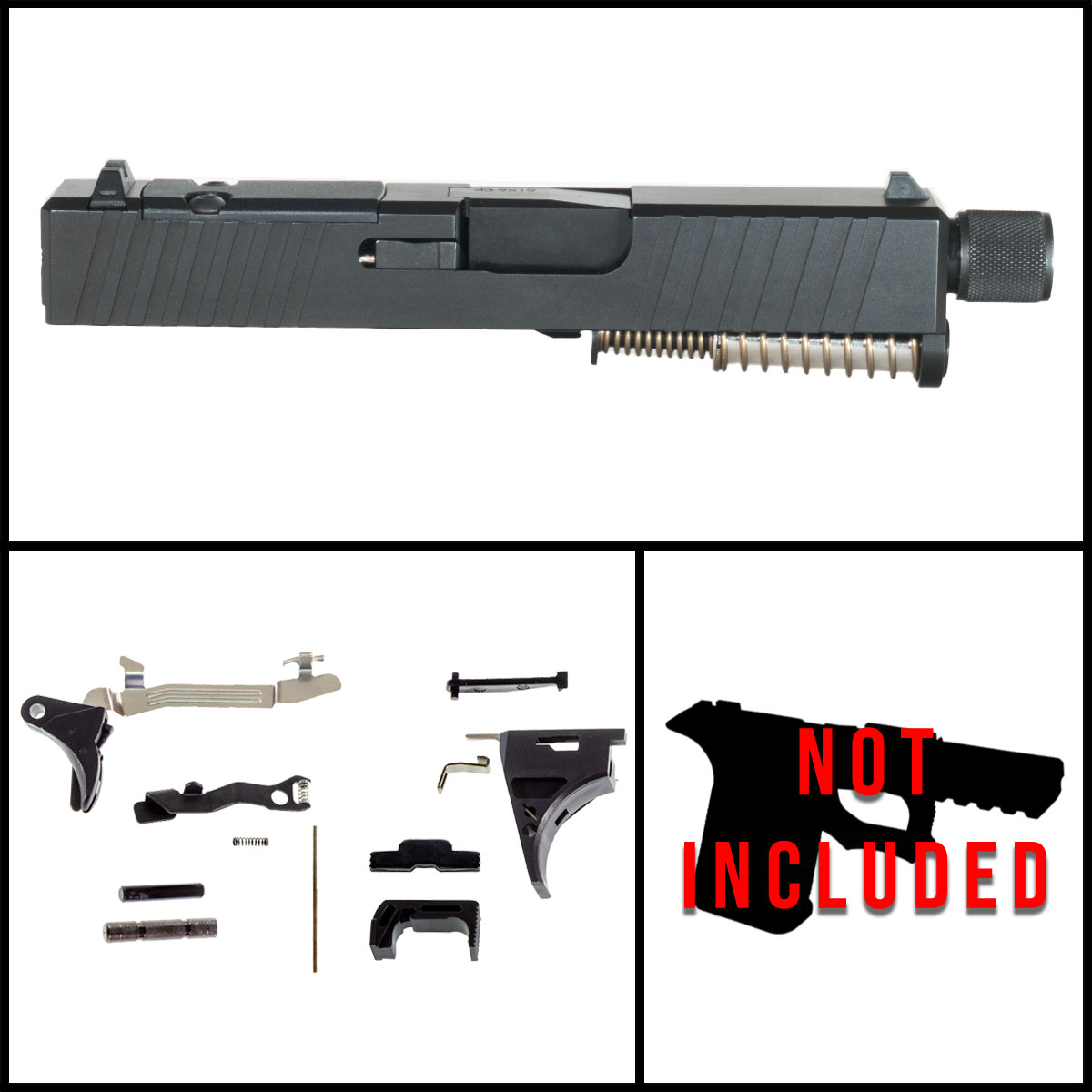 DTT Customs Stormwatch Glock Compatible G43 Full Pistol Build Kit (Everything Minus Frame)