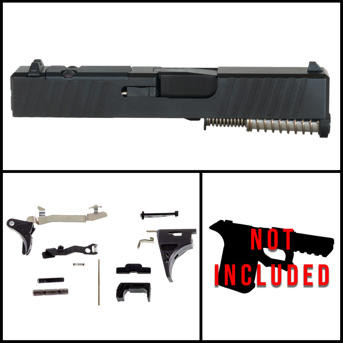 DTT Customs Doctor's Orders Glock Compatible G43 Full Pistol Build Kit (Everything Minus Frame)