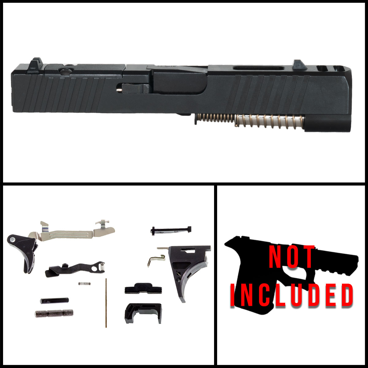 DTT Customs The Leviathan Glock Compatible G43 Full Pistol Build Kit (Everything Minus Frame)
