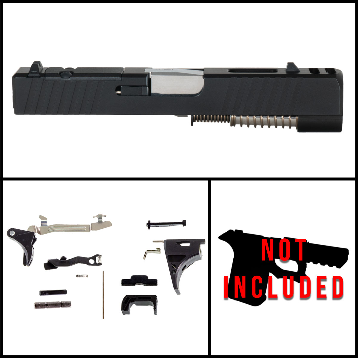 DTT Customs Dying Sun Glock Compatible G43 Full Pistol Build Kit (Everything Minus Frame)