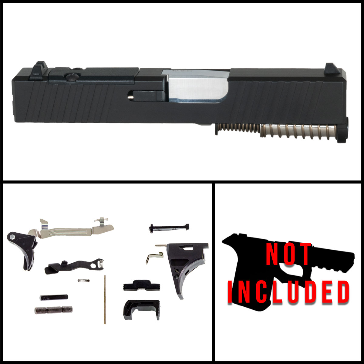 DTT Customs Windrider Glock Compatible G43 Full Pistol Build Kit (Everything Minus Frame)