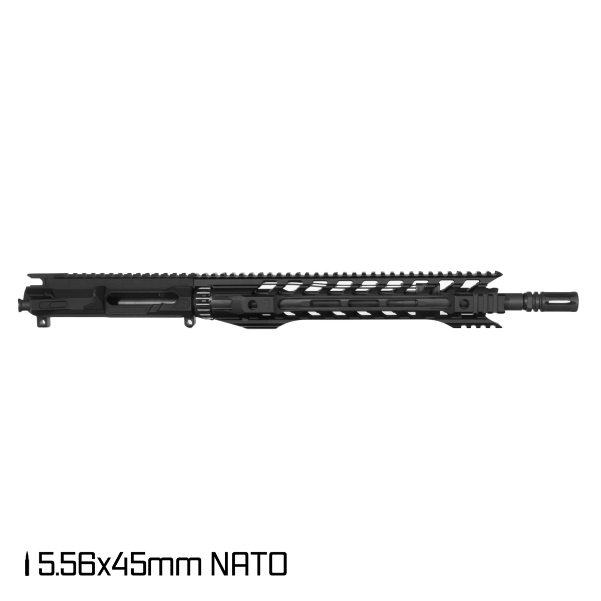 DTT Steiner 14.5-inch Mid-Gas 1:7 5.56 NATO AR-15 Freefloat M-Lok Handguard Pistol Upper Build Kit, Pin & Weld Ready