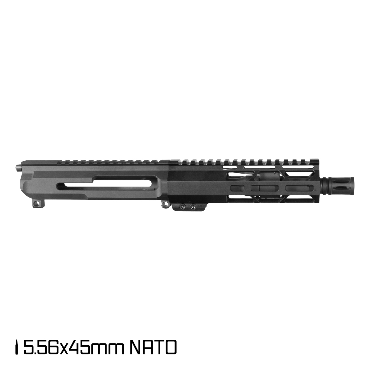 Davidson Defense Short Strike Side Charging 7.5-inch Pistol-Gas 1:7 5.56 NATO AR-15 Freefloat M-Lok Handguard Pistol Upper Build Kit