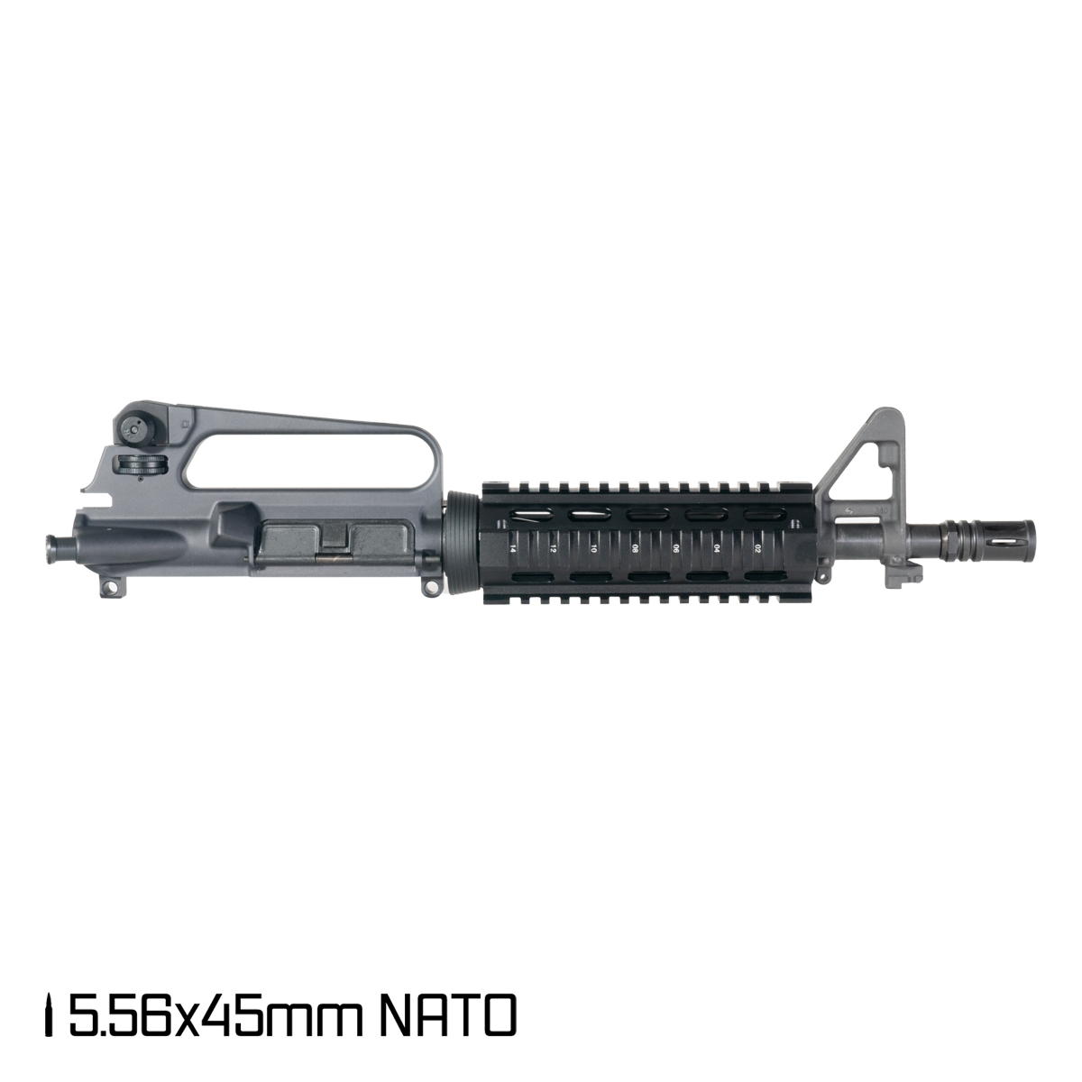 Davidson Defense Line Drawn 10.5-inch Carbine-Gas 1:8 5.56 NATO AR-15 FSB Carbine-Length Quad-Rail Handguard Pistol Upper Build Kit