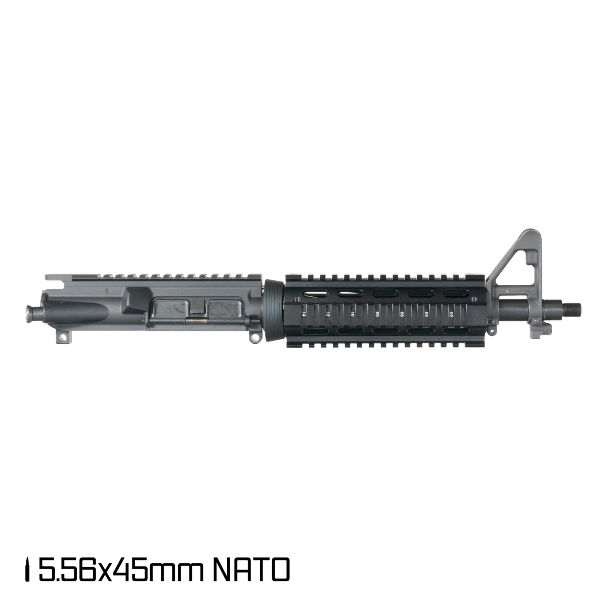 Davidson Defense Past Due 10.5-inch Carbine-Gas 1:8 5.56 NATO AR-15 FSB Carbine-Length Quad-Rail Handguard Pistol Upper Build Kit, Suppressor Ready