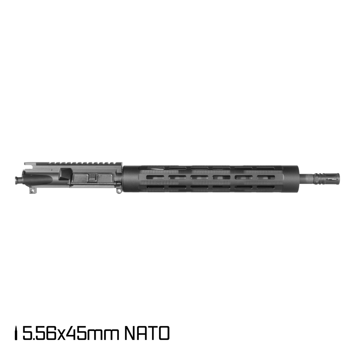 Davidson Defense Black Current 14.5-inch Carbine-Gas 1:7 5.56 NATO AR-15 Freefloat Tubular M-Lok Handguard Pistol Upper Build Kit