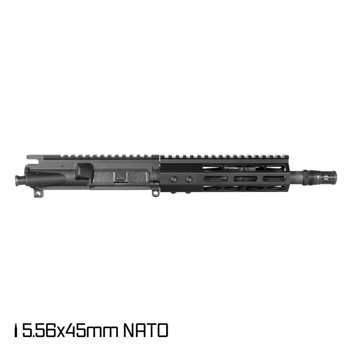 Davidson Defense Komet 8.5-inch Pistol-Gas 1:7 5.56 NATO AR-15 Freefloat M-Lok Handguard Pistol Upper Build Kit, Alcatraz Plan B Flash Hider
