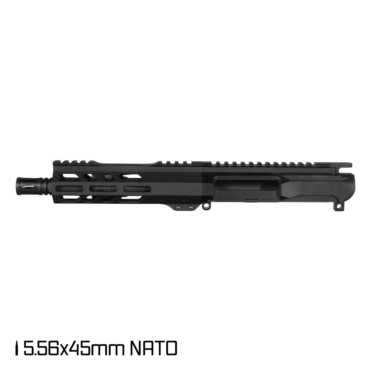 Davidson Defense Left-Handed Ronin Competition 7.5-inch Pistol-Gas 1:7 5.56 NATO AR-15 Freefloat M-Lok Handguard Pistol Upper Build Kit